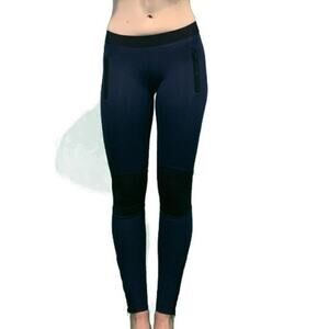 Ultracor Navy Blue Black Zipper Y2K Moto Leggings Sz 4 A003928